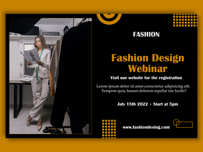 Simple UI Design for Fashion Design Webinar branding design graphic design ui uiux ux