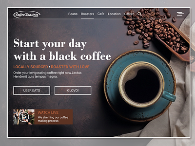 Black Coffee Web UI Design