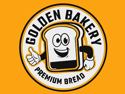 Golden Bakery logo branding design graphic design illustration logo vector