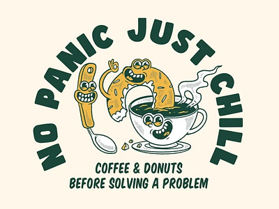 No Panic Just Chill branding design graphic design illustration logo motion graphics typography vector