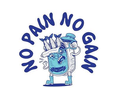 No Pain No Gain branding design graphic design illustration logo motion graphics typography ux vector