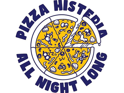 Pizza Histeria branding design graphic design illustration logo motion graphics typography vector