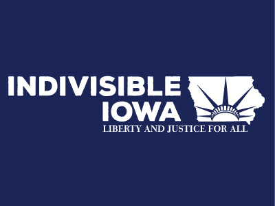 Indivisible Logo branding grassroots identity iowa logo