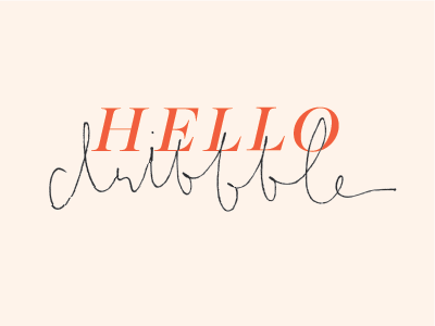 Hello Dribbble art direction debut graphic design logo design typography