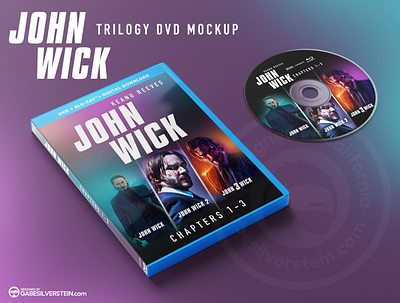 John Wick - Trilogy DVD Mockup disc dvd film graphic design graphics john johnwick mockup mockup design movie product productdesign trilogy wick