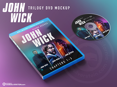 John Wick - Trilogy DVD Mockup