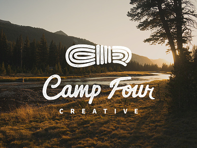 Camp Four Creative Logo - Round II agency camp camping climbing creative icon logo outdoors rope