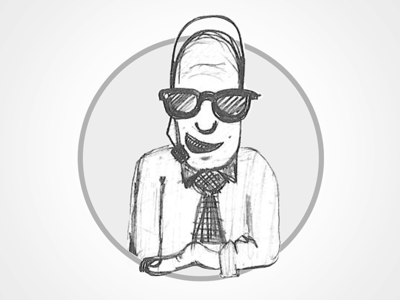 Customer Service Illustration character customer guy head illustration male service set sketch sunglasses vector