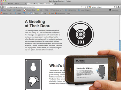 Basic Design Solutions website black and white iphone minimalist ui web design