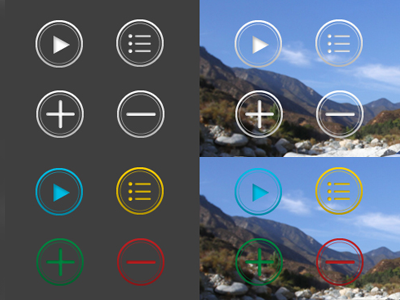 Custom buttons for App app button custom interactive ipad list minus play plus ui