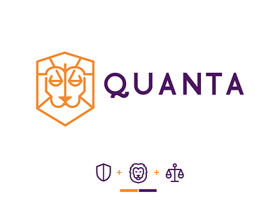 Quanta administration assetstore branding design equilibrium finances guardian identity lion logo logotype design mark protection royal scale