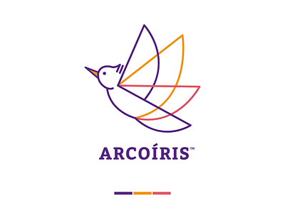 Arcoíris bird brand branding clothing colorful design feathers fly identity logo logotype design mark wings