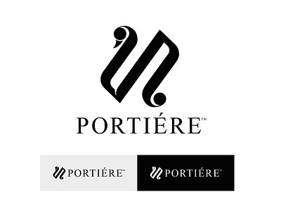 Portiére brand branding business calligraphic clothing design elegant identity logo logotype design mark swan