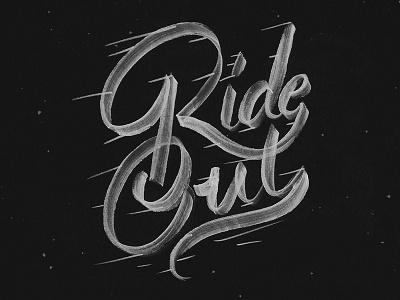 Ride Out brush script custom hand lettering handmade lettering ride out script speed swash texture type typography