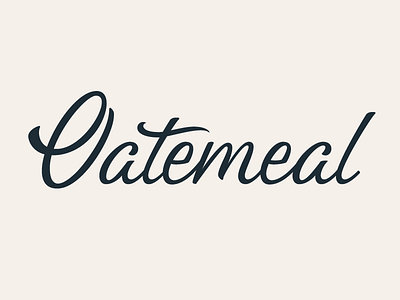 Logo Update brush pen cursive expressive lettering oatemeal personal retro script swash type typography