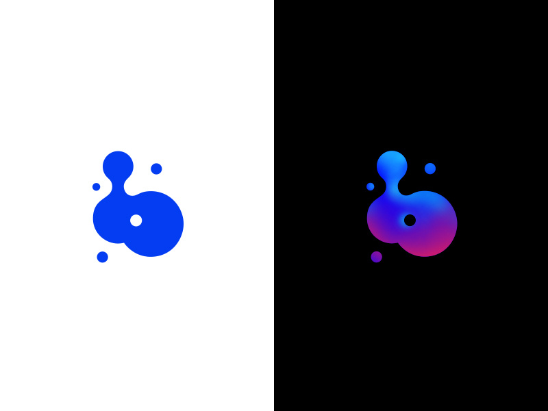 Is it a B or a Lava Lamp? trippy boneyard graveyard lava lamp focus lab blob logo identity branding