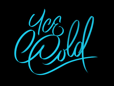 ❄️ Ice Cold ❄️ hand lettering ice cold lettering script swash type typography ❄️