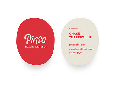 Pinsa Business Cards branding business business cards kitchen lettering logo pizza restaurant