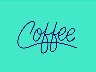 ☕ ☠️ branding coffee illo illustration lettering logo monoline script wip