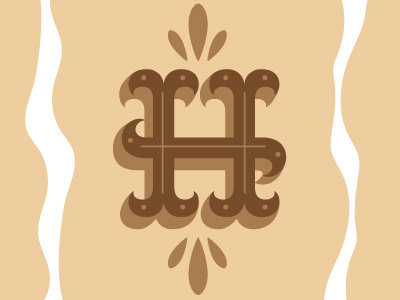 Southern H bear brown custom decretive hand lettering honey honeybear ornamentals signage type typeface typography