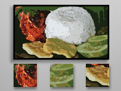 Nasi Sederhana - Apikatri apikatri chicken food indonesia makanan nasi rice sederhana simple sisiimaji tempeh vector yummy