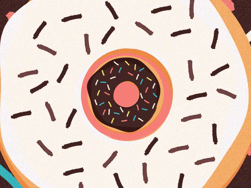 Eye on the Donut donut donuts gif hole mograph mographmonday motion graphics sprinkles