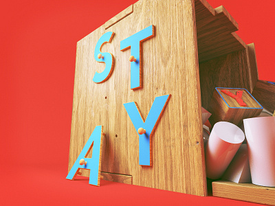 Childs Play 3d building blocks c4d childhood cinema 4d kids toys play toys type typography wooden youth