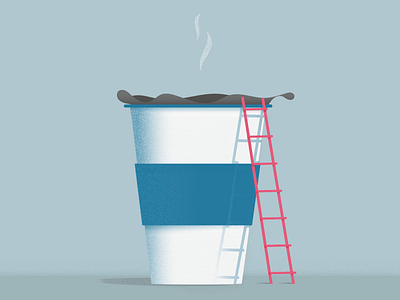 Monday coffee illustration ladder latte monday month starbucks texture week