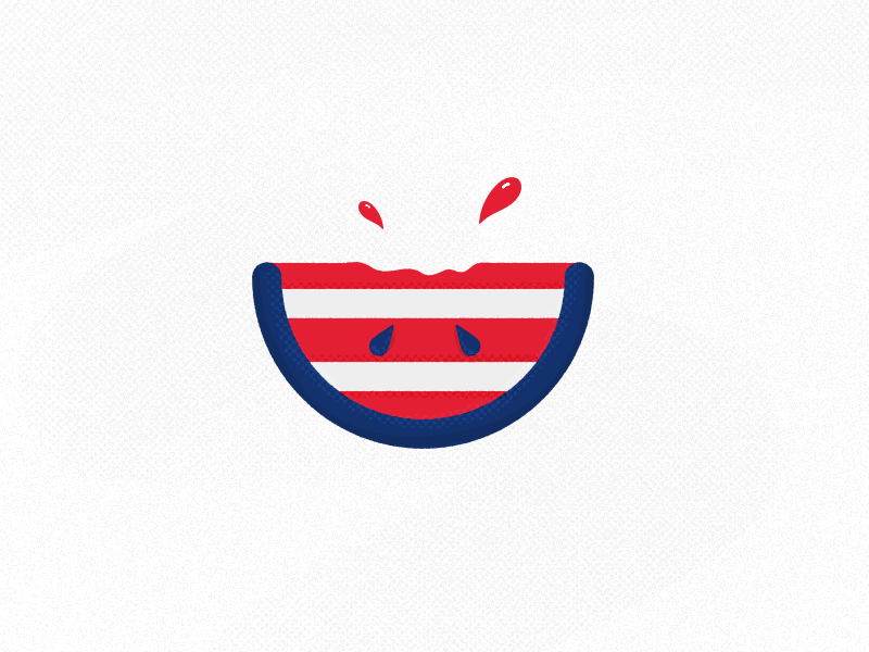 American Watermelon america usa 4thjuly bite illustration fruit watermelon independenceday