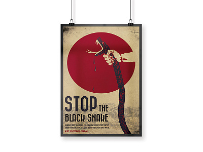 Stop The Black Snake community design graphic design nodapl poster snake society