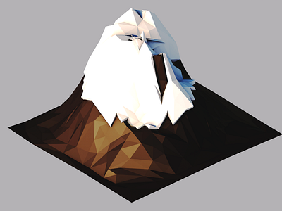 Low Poly Mountain ae after animation c4d design dribbble effects gfx gif lowpoly tree youtube