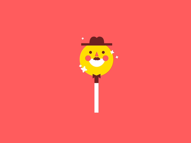 Mr. Lollipop ae after effects animation color design draw emoji flat icon illustration motion sticker