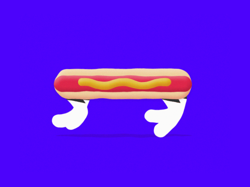 06/365 - Runing Hot Dog ae after effects animation dribbble effects flowtuts gif hot dog hotdog illustration motion motiongraphics