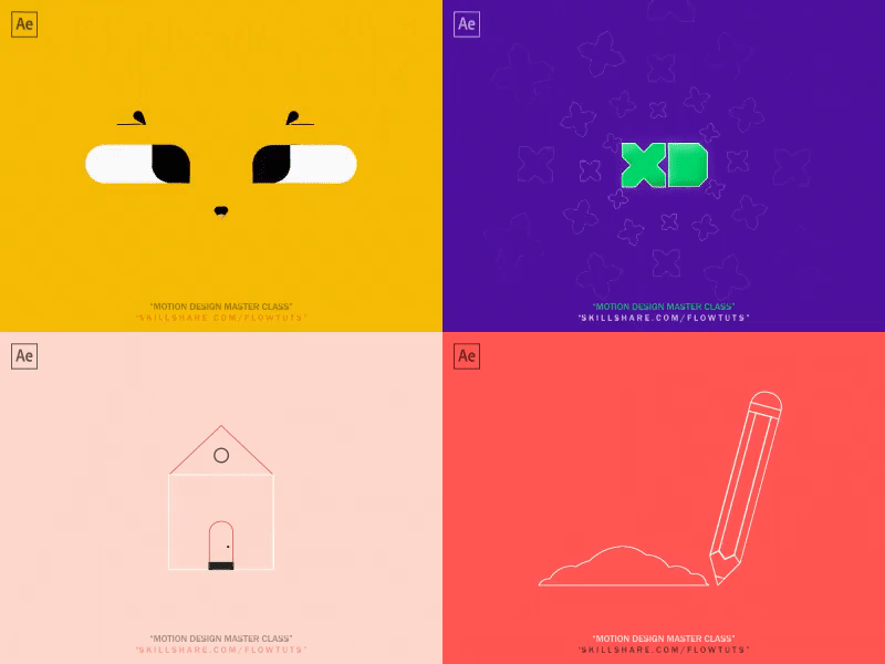 My #Top4shots 2018 Year in Review aero flowtuts course skillshare motion design after effect year in review top4shots gradient dribbble design animation