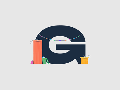 G - GIFTS 36 days 36days adobe 36days g 36daysoftype 36daysoftype06 after affects contest g gifts gift illustration type challenge