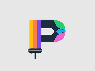 P - PAINT 36 days 36days adobe 36days p 36daysoftype 36daysoftype06 after affects contest illustration illustrator cc p p paint type challenge