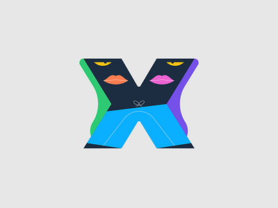 X - XOXO 36 days 36days adobe 36days x 36daysoftype 36daysoftype06 after affects contest hugs and kisses illustration leaves x x xoxo