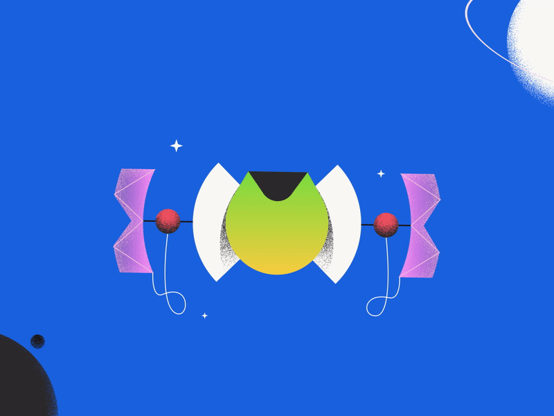 💫🛸🪐 FLOWTUTS HAVE A SPACESHIP 🪐🛸💫 2d animation after after effects animated gif animation dribbble effects flowtuts illustration motion design motiongraphics planet planets space spaceman spaceship stars