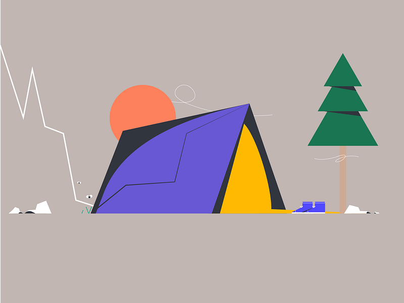 Flowtuts Camping By Flowtuts On Dribbble