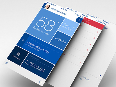 bank app with cool widget tool added on...