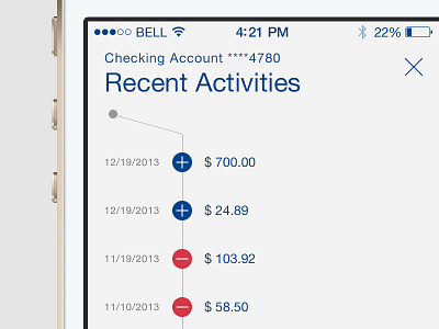 Bank App close-up