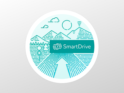 SmartDrive Landscape branding illustration sticker