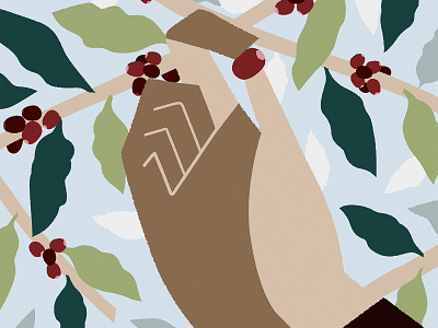 Coffee Picker design flat illustration minimal web