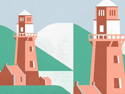 Batanes Lighthouse design flat illustration minimal