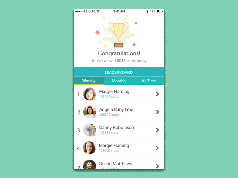 Daily UI #019: Leaderboard app daily ui daily ui 019 leaderboard mobile ui ux