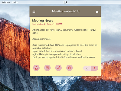 Daily UI #065: Notes Widget