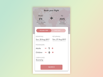 Daily UI #068: Flight Search app daily ui daily ui 068 flight flight search mobile search ui ux