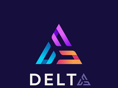 tech delta theme logo 3d branding graphic design motion graphics