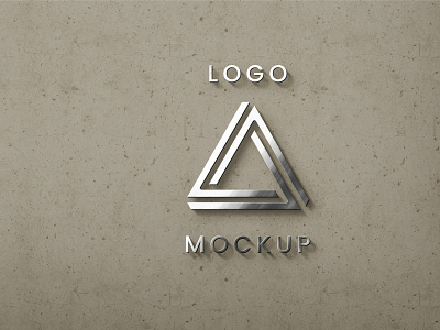 3D Logo Mockup about the fall of concept