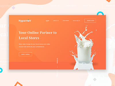 Hypermint - Landing dairy products groceries hypermint landing milk page ui web